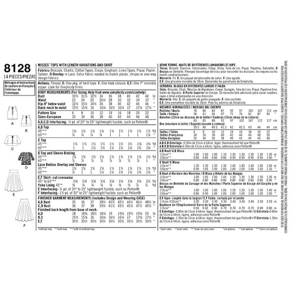 #8128 - Simplicity Sewing Pattern - Misses' Two Piece Dress - Size: 6-14 - Picture 3 of 3